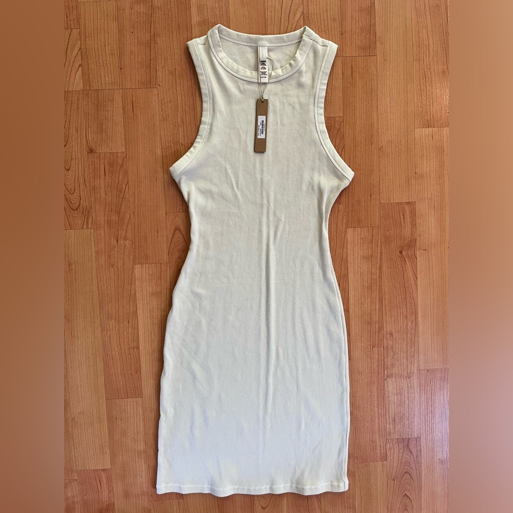 NWT SKIMS Ribbed Mini Dress Size S
